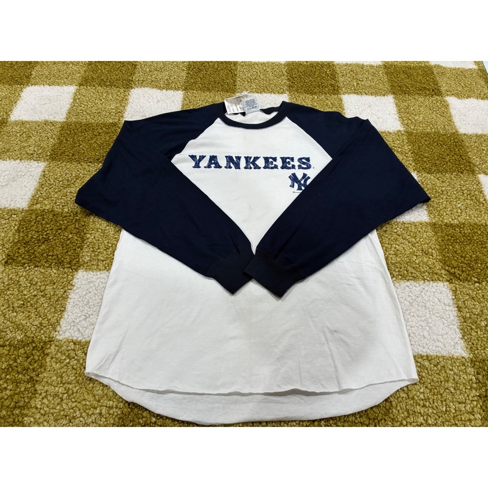 Dynasty New York Yankees MLB Raglan Baseball Jersey Navy White 2003 Mens Large